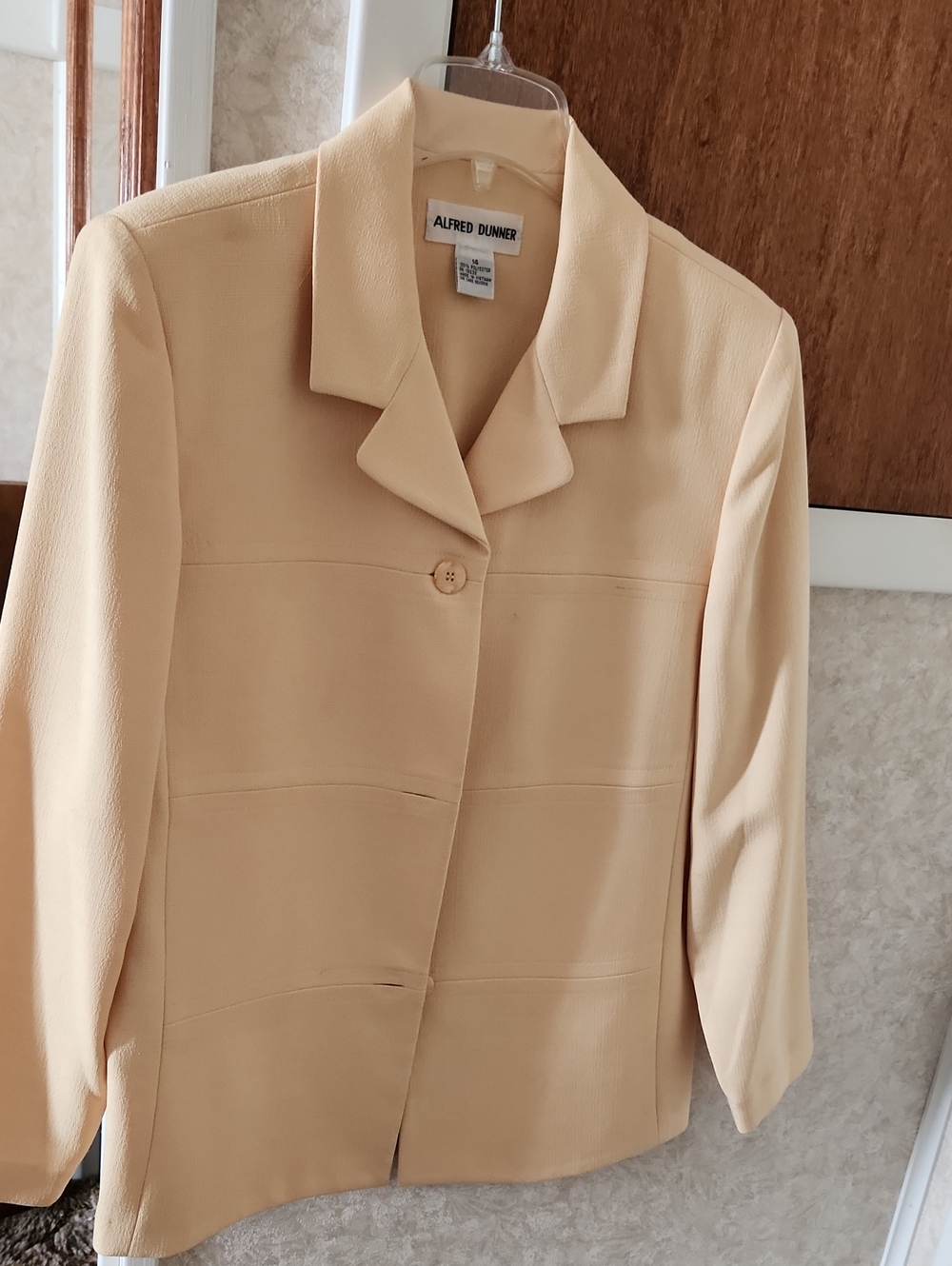 Size 14-Alfred Dunner Yellow Single-Button Women's Blazer List #122